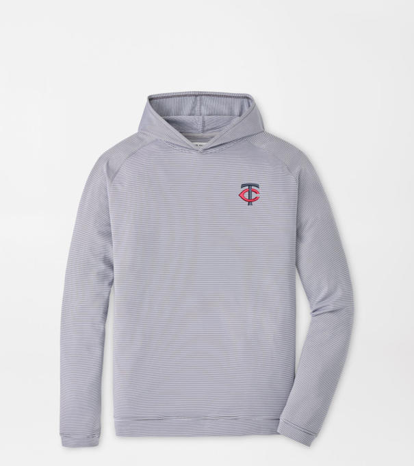 Minnesota Twins Pine Sugar Stripe Performance Hoodie in Iron