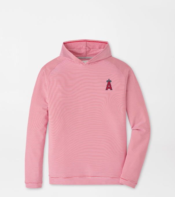 Los Angeles Angels Pine Sugar Stripe Performance Hoodie in Red3