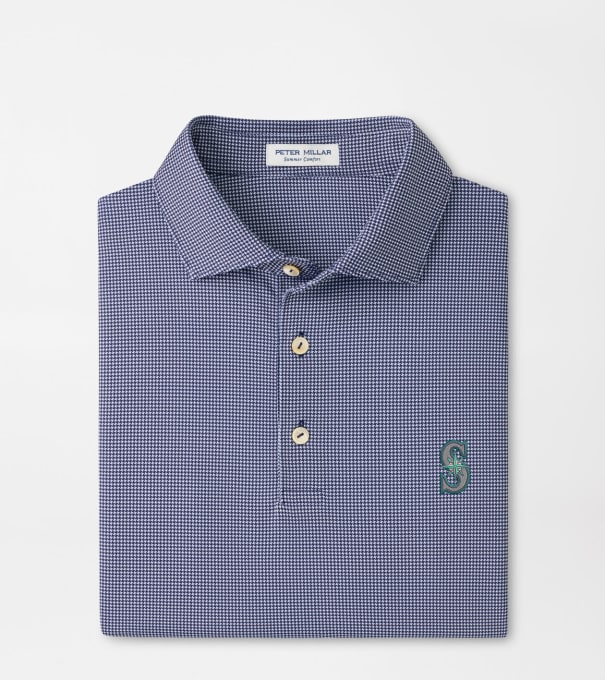 Seattle Mariners Border Performance Jersey Polo in Navy