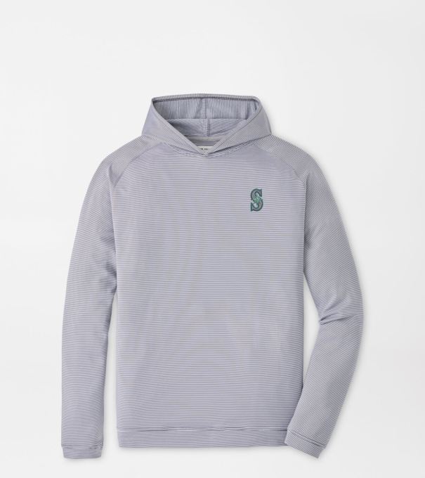 Seattle Mariners Pine Sugar Stripe Performance Hoodie in Iron