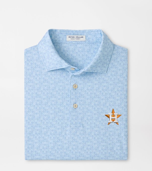 Houston Astros Bases Loaded Performance Jersey Polo in PALE BLUE
