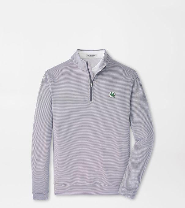 The Ohio State Buckeyes Perth Sugar Stripe Performance Quarter-Zip in Iron/White