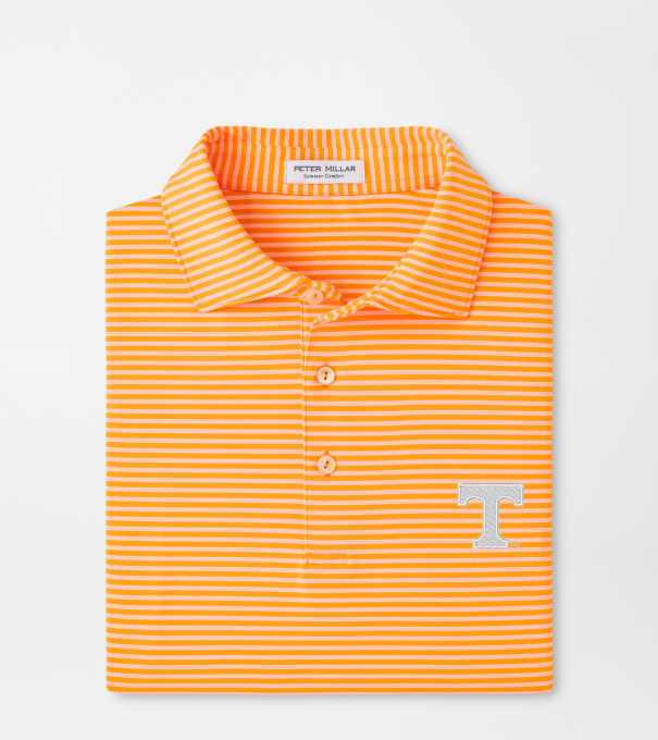 Tennessee Tiebreaker Performance Jersey Stripe Polo in Orange1
