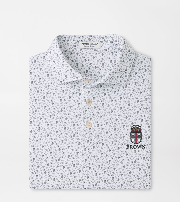 Brown University Kick Off Performance Jersey Polo in Gale Grey