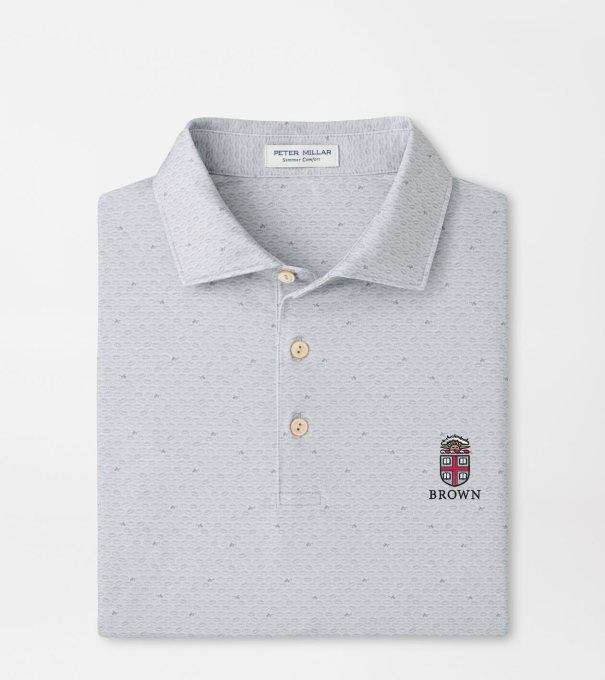 Brown University On The Ball Performance Jersey Polo in British Grey