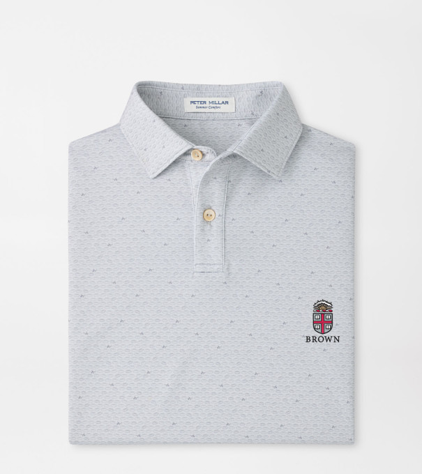 Brown University On The Ball Youth Performance Jersey Polo in British Grey