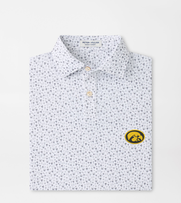 Iowa Buzzer Beater Youth Performance Jersey Polo in White