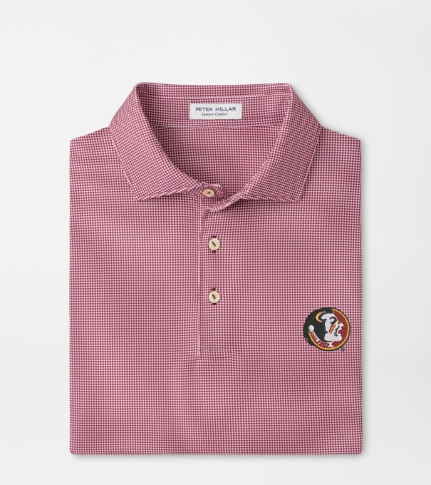 Florida State Vault Border Performance Jersey Polo in Maroon2