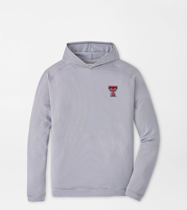 Texas Tech Pine Sugar Stripe Performance Hoodie in Iron