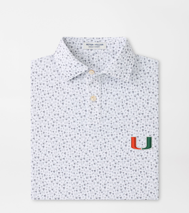 Miami Buzzer Beater Youth Performance Jersey Polo in White