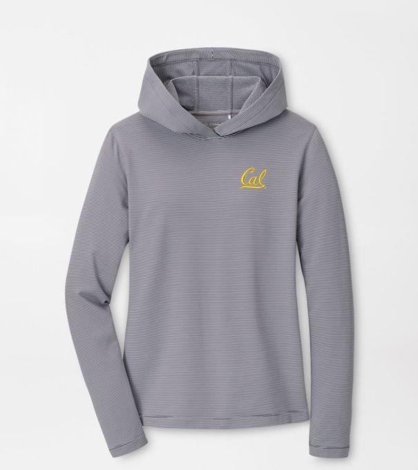 University of California Berkeley Women's Pine Sugar Stripe Performance Hoodie in Iron