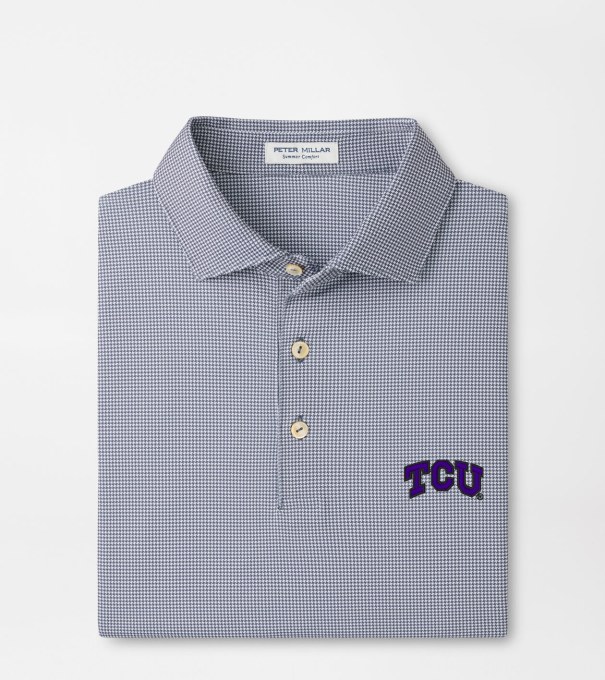 TCU Border Performance Jersey Polo in Iron