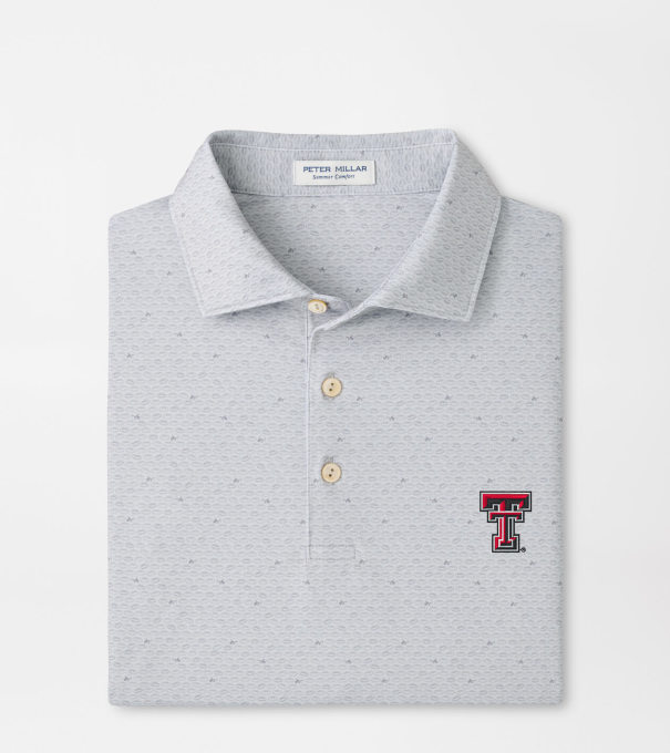 Texas Tech On The Ball Performance Jersey Polo in British Grey