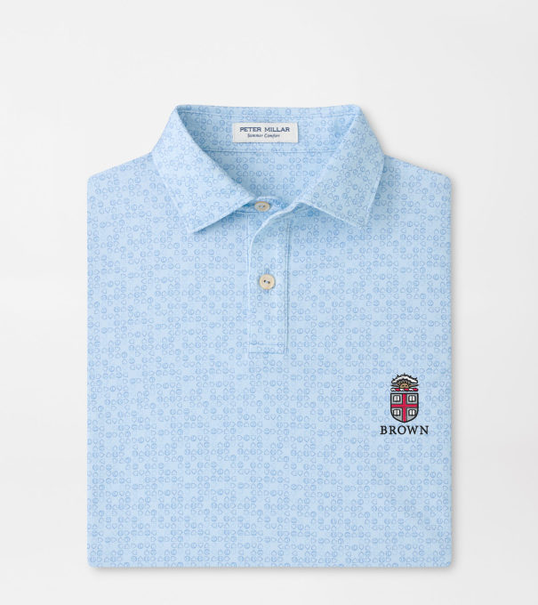 Brown University Bases Loaded Youth Performance Jersey Polo in PALE BLUE