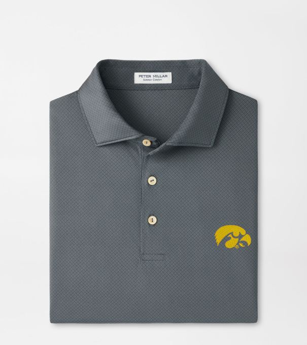 Iowa Hugo Performance Jersey Polo in Iron