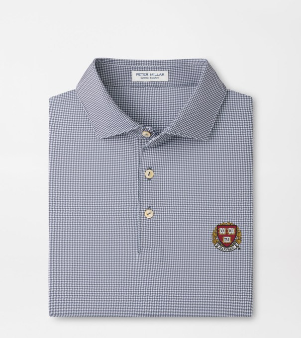 Harvard Border Performance Jersey Polo in Iron