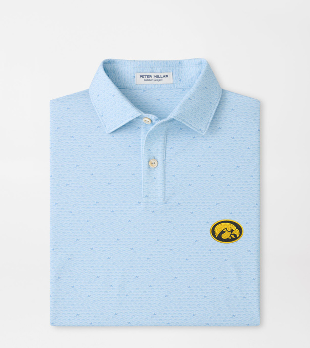 Iowa On The Ball Youth Performance Jersey Polo in PALE BLUE