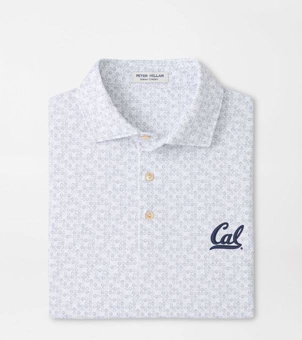 University of California Berkeley Bases Loaded Performance Jersey Polo in White