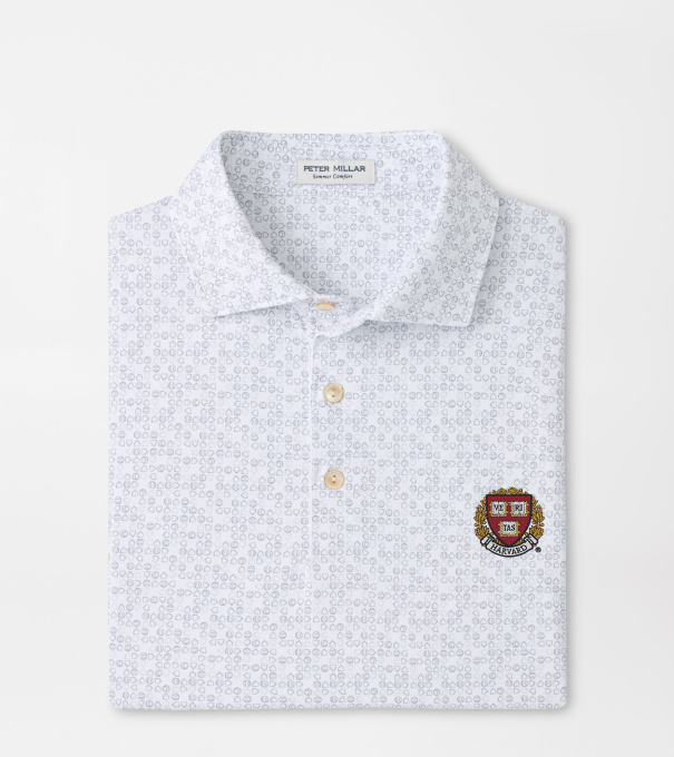 Harvard Bases Loaded Performance Jersey Polo in White