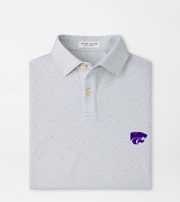 Kansas State On The Ball Youth Performance Jersey Polo in British Grey