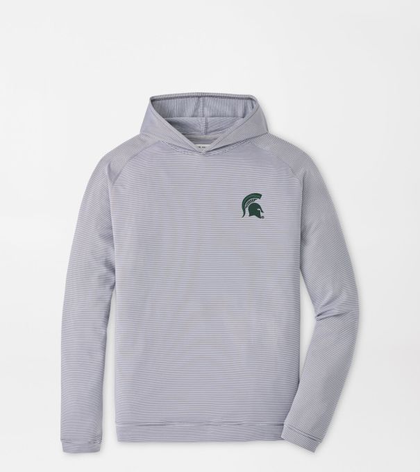 Michigan State Spartans Pine Sugar Stripe Performance Hoodie in Iron