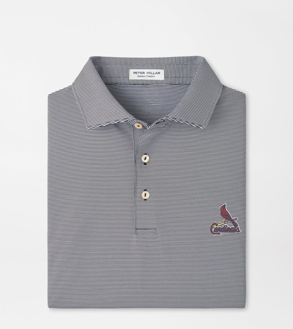 Cooperstown St. Louis Cardinals Jubilee Performance Jersey Polo in Black