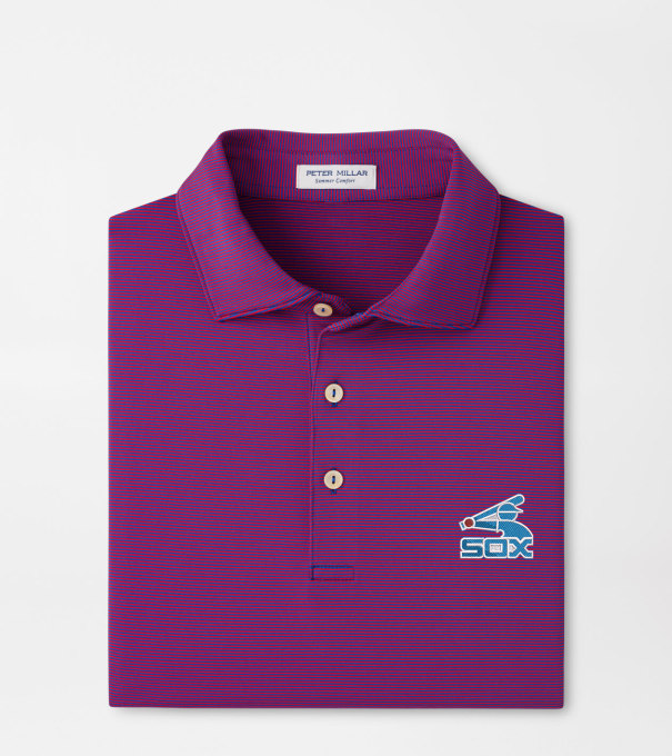 Cooperstown Chicago White Sox Jubilee Performance Jersey Polo in Blue3/Red3
