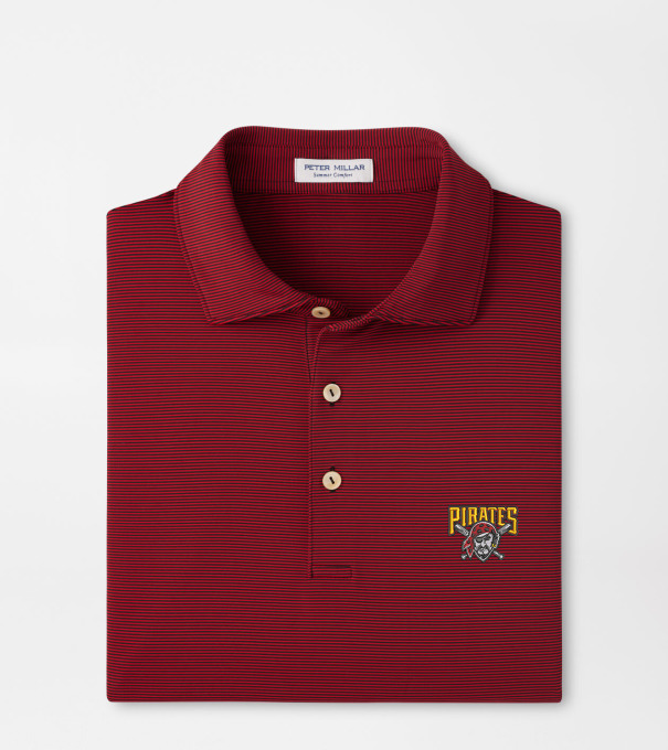 Cooperstown Pittsburgh Pirates Jubilee Performance Jersey Polo in Black / Red3