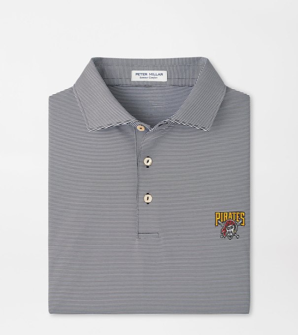 Cooperstown Pittsburgh Pirates Jubilee Performance Jersey Polo in Black