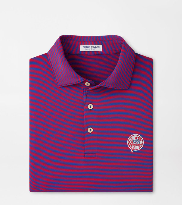 Cooperstown New York Yankees Jubilee Performance Jersey Polo in Blue3/Red3