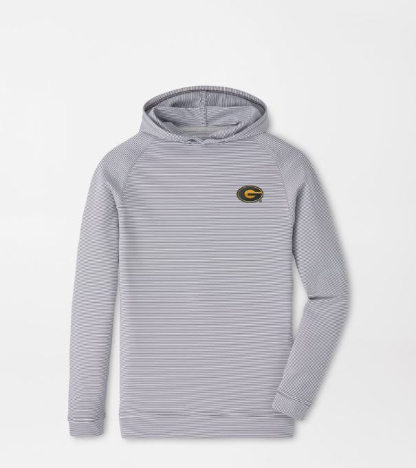 Grambling State Pine Youth Sugar Stripe Performance Hoodie in Iron