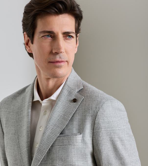 Wool Pocket Square in Nickel