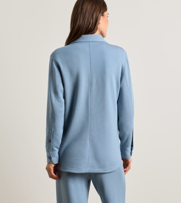 Flora Knit Chore Coat in RAINWATER