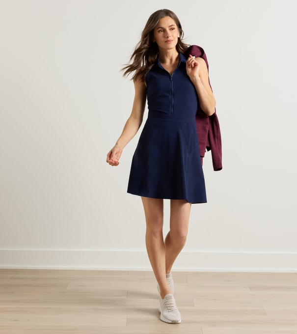 Bingham Sleeveless Sport Dress in Navy