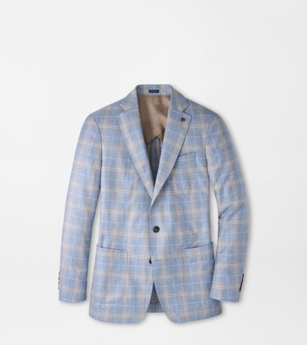 Joules Plaid Soft Jacket in WHITEHAVEN BLUE