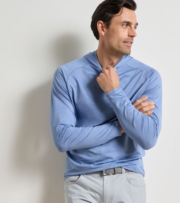 Stealth Performance Hoodie in WINDY BLUE