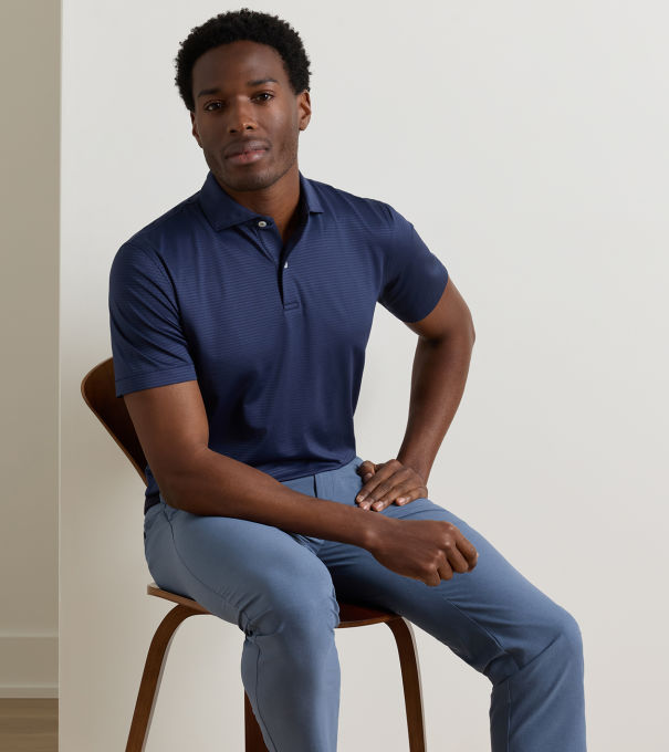 Empire Performance Jersey Polo in Navy