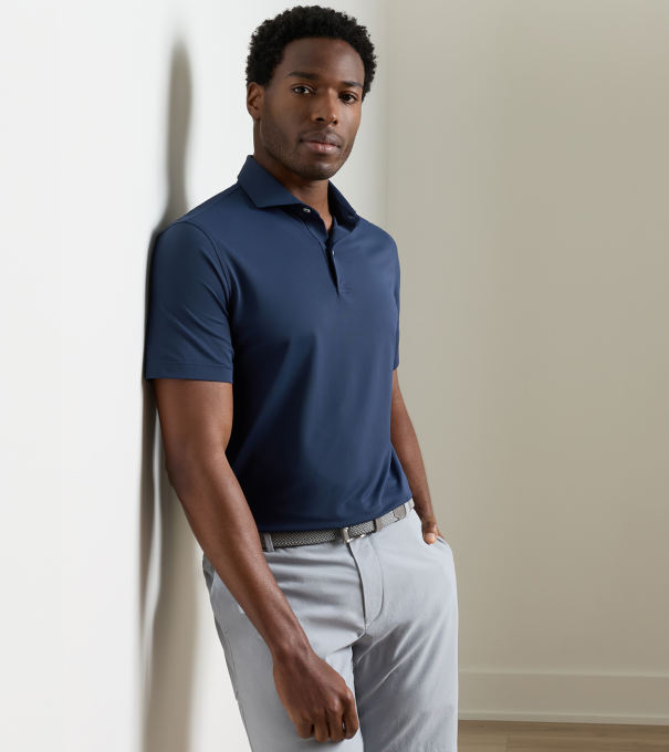 Soul Performance Mesh Polo in Navy