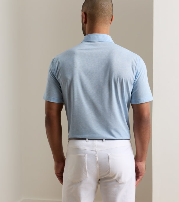 ETC Performance Jersey Polo in Cottage Blue