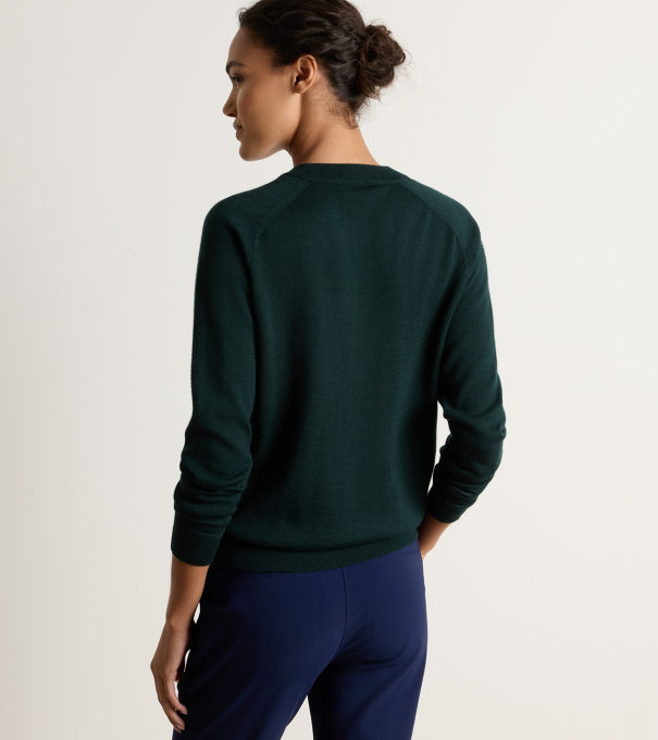 Solarspun Sport Merino V-Neck Sweater in PINE BROOK