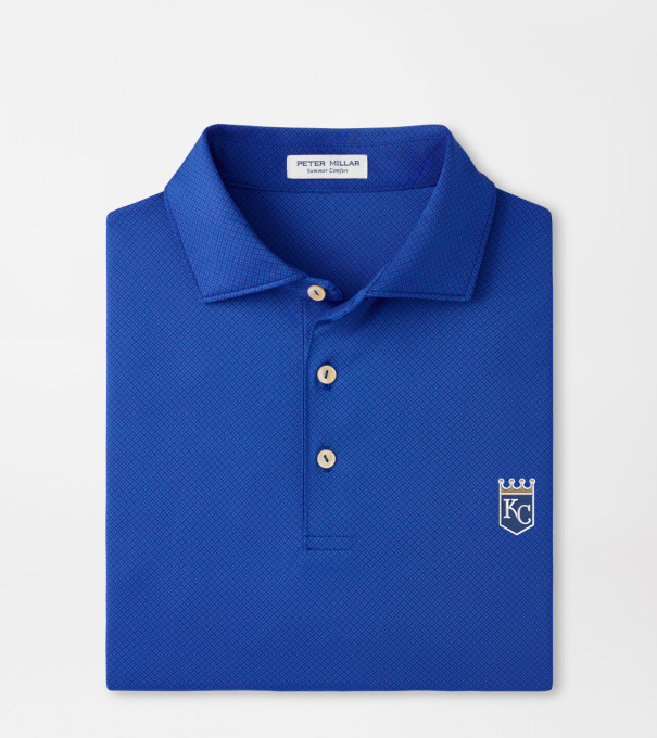 Cooperstown Kansas City Royals Hugo Performance Jersey Polo in Blue3