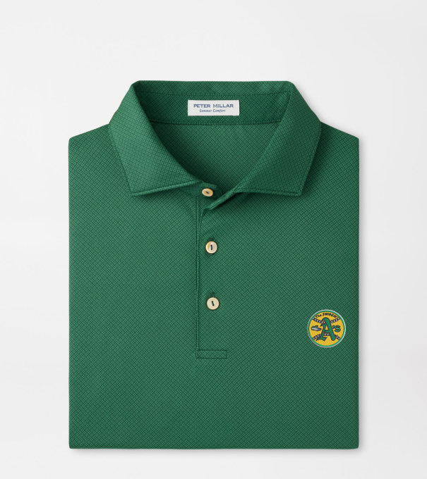 Cooperstown Athletics Hugo Performance Jersey Polo in Green1