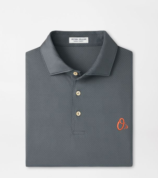 Cooperstown Baltimore Orioles Hugo Performance Jersey Polo in Iron