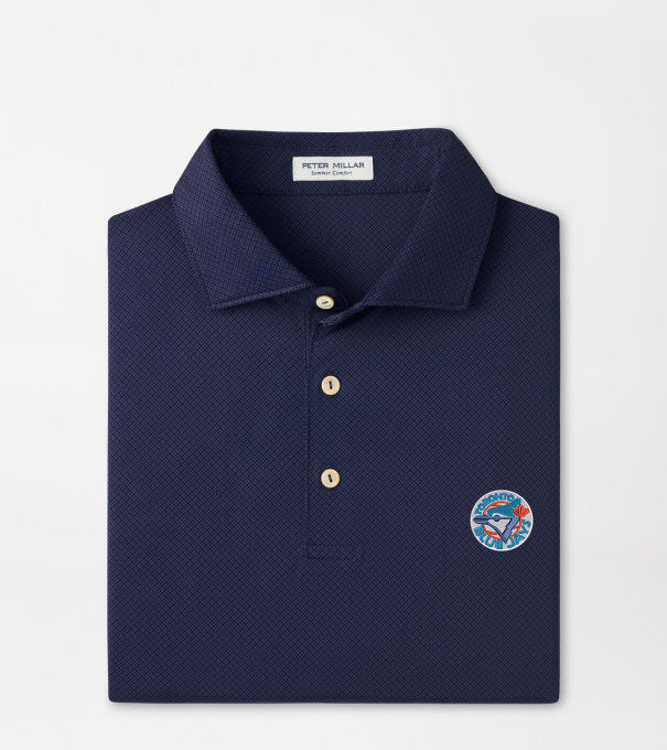Cooperstown Toronto Blue Jays Hugo Performance Jersey Polo in Navy