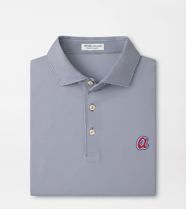 Cooperstown Atlanta Braves Border Performance Jersey Polo in Iron