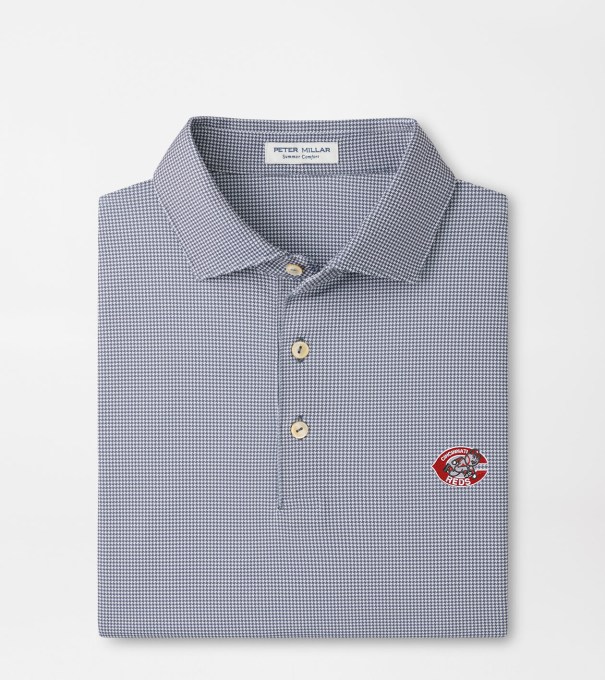 Cooperstown Cincinnati Reds Border Performance Jersey Polo in Iron
