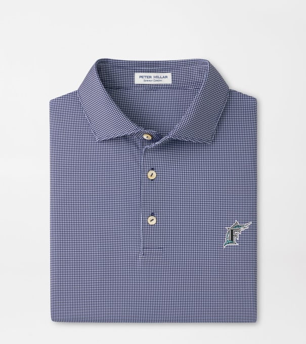 Cooperstown Miami Marlins Border Performance Jersey Polo in Navy