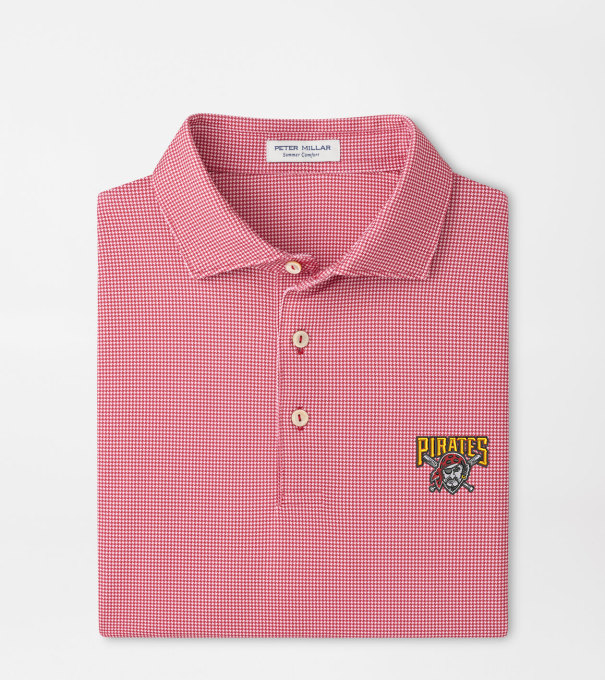 Cooperstown Pittsburgh Pirates Border Performance Jersey Polo in Red3