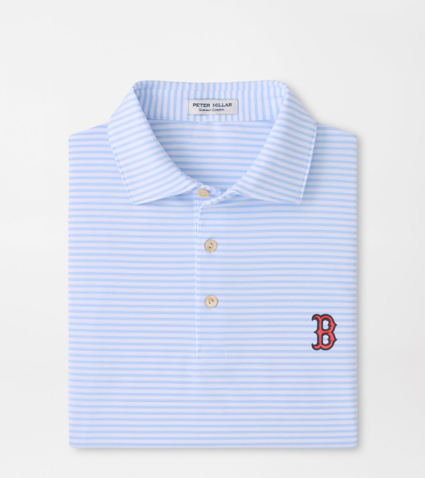Boston Red Sox Tiebreaker Performance Jersey Stripe Polo in White