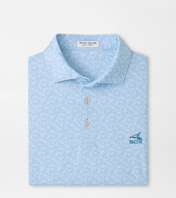 Cooperstown Chicago White Sox Bases Loaded Performance Jersey Polo in PALE BLUE
